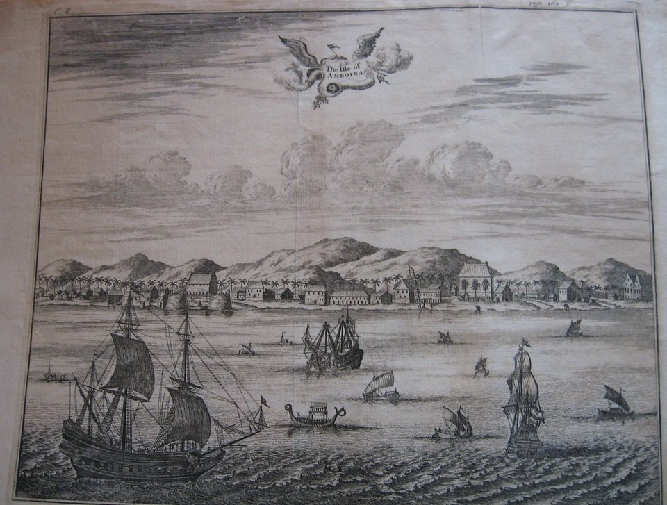 Widok na wyspę Ambon na Molukach z plantacjami w tle Widok na wyspę Ambon na Molukach z plantacjami w tle Źródło: Lubiesque, Wikimedia Commons, licencja: CC BY-SA 3.0.