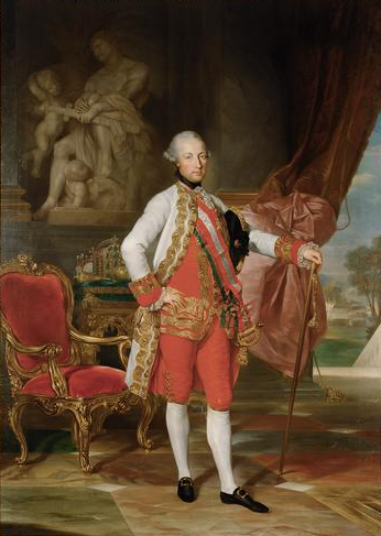 Portret Józefa II, Cesarza Świętego Cesarstwa Rzymskiego Źródło: Anton von Maron, Portret Józefa II, Cesarza Świętego Cesarstwa Rzymskiego, 1775, Olej, Kunsthistorisches Museum, domena publiczna.