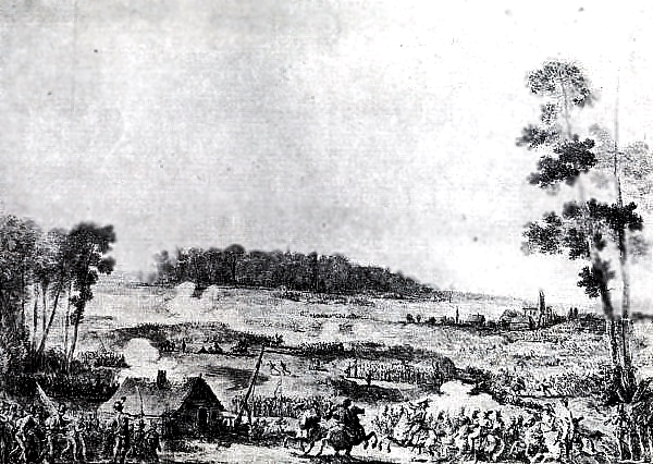 Bitwa pod Zieleńcami 18 czerwca 1792 r. Źródło: Jan Piotr Norblin (właśc. Jean-Pierre Norblin de la Gourdaine), Bitwa pod Zieleńcami 18 czerwca 1792 r., przed 1830 rokiem, domena publiczna.