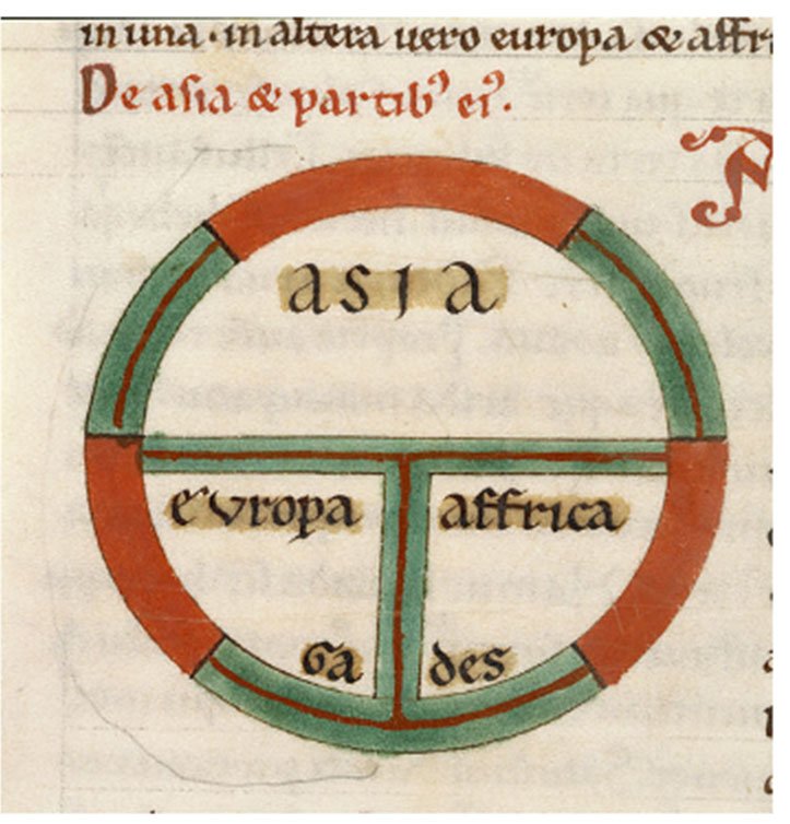 Zaczerpnięty ze starożytności, schemat budowy ziemi Źródło: Zaczerpnięty ze starożytności, schemat budowy ziemi, British Library, licencja: CC 0.