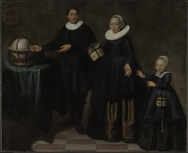 Tasman z rodziną Źródło: Jacob Gerritszoon Cuyp, Tasman z rodziną, 1637, National Library of Australia, domena publiczna.