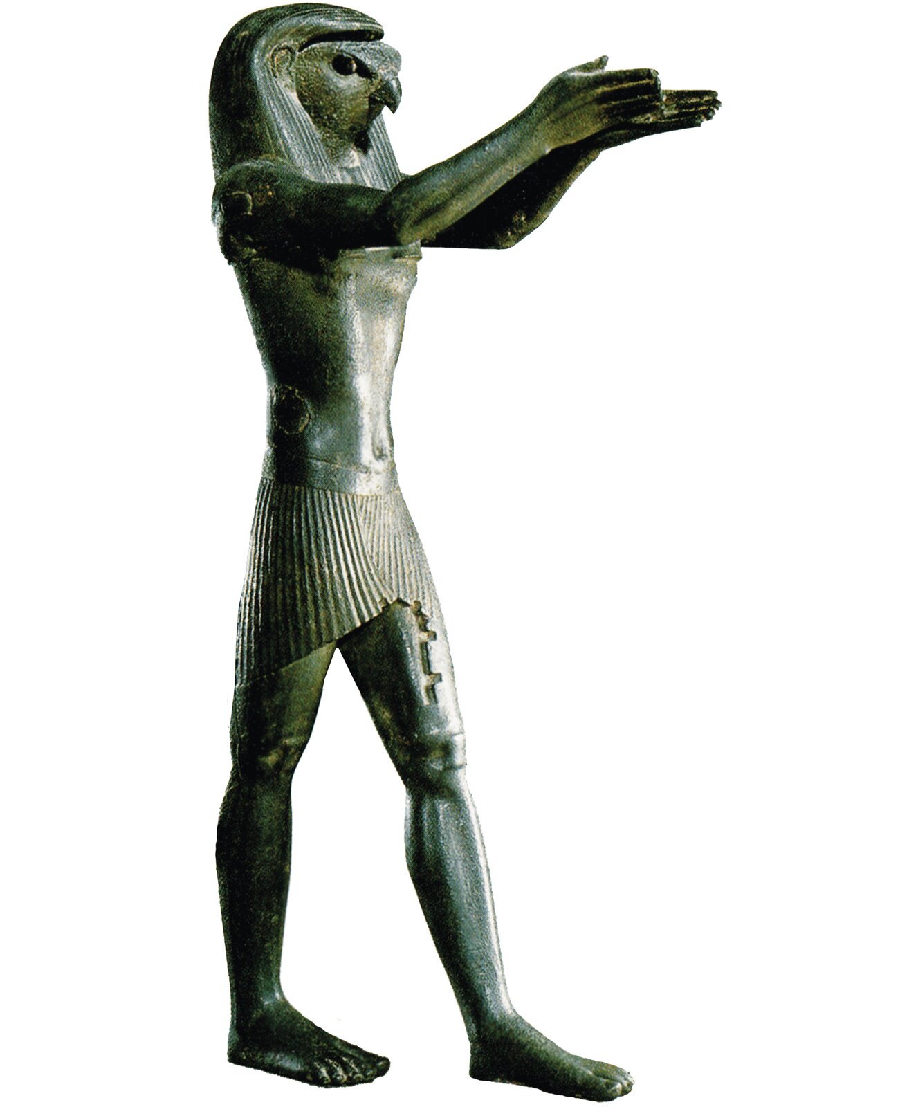 Horus, bóg Słońca. Posąg obecnie znajduje się w Luwrze w Paryżu Horus, bóg Słońca. Posąg obecnie znajduje się w Luwrze w Paryżu Źródło: Musée du Louvre.