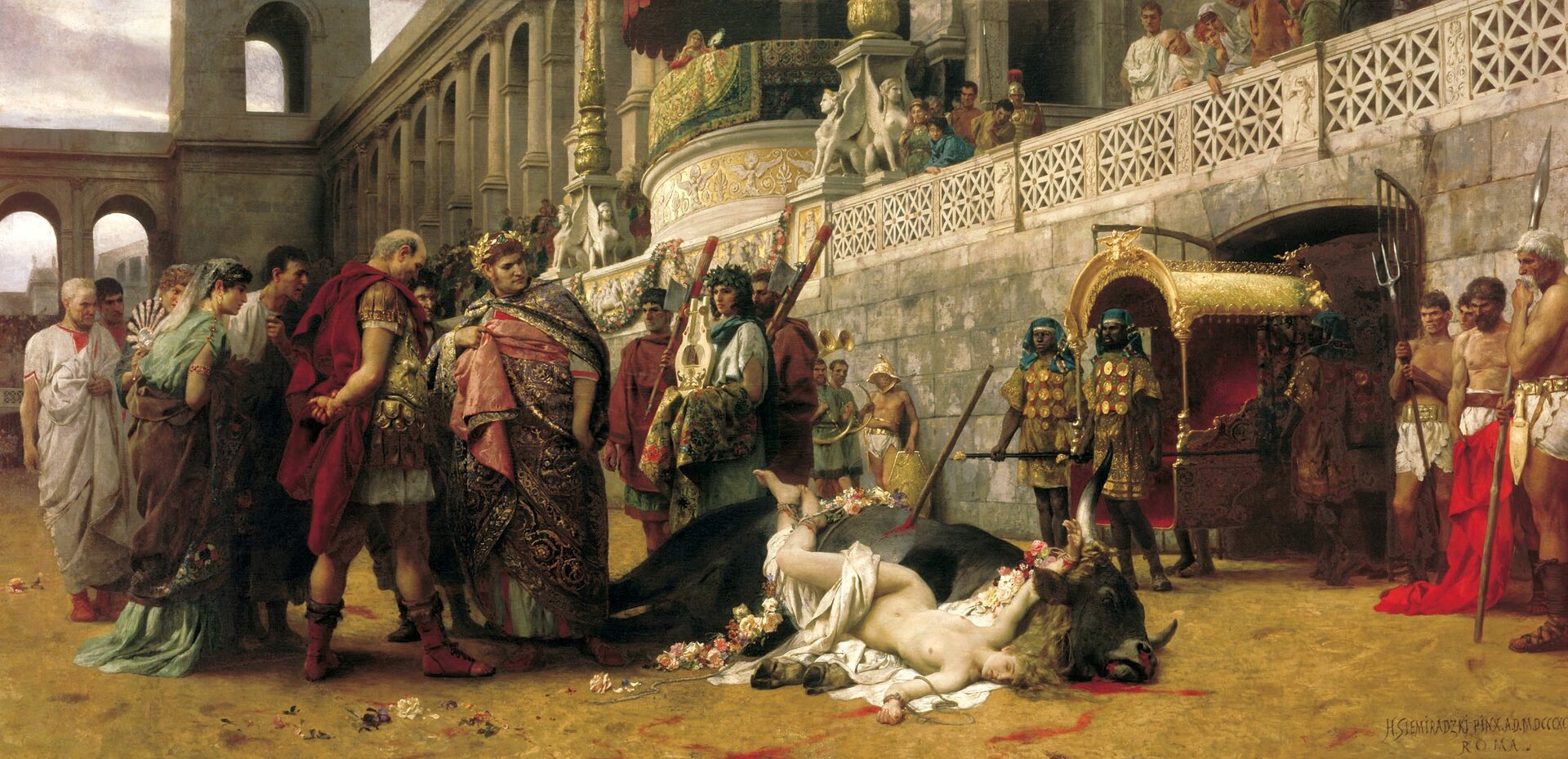 Dirce chrześcijańska Źródło: Henryk Siemiradzki, Dirce chrześcijańska, 1897, olej na płótnie, Muzeum Narodowe w Warszawie.