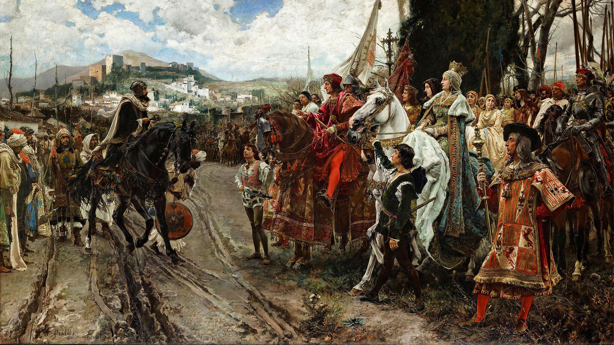 Kapitulacja Grenady Źródło: Francisco Pradilla Ortiz, Kapitulacja Grenady, 1882, olej na płótnie, domena publiczna.