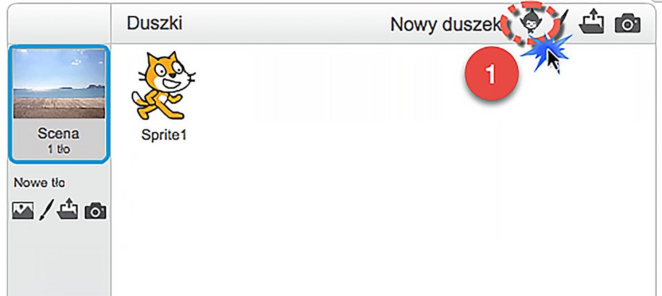 Krok 1 instrukcji: Jak dodać z galerii nowego duszka