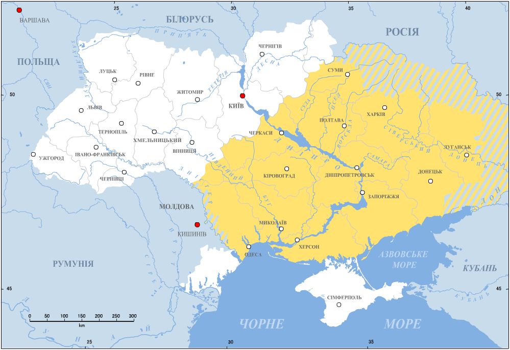 Współczesna, przybliżona lokalizacja Dzikich Pól Współczesna, przybliżona lokalizacja Dzikich Pól Źródło: Alex Tora, 2009, licencja: CC BY-SA 3.0.