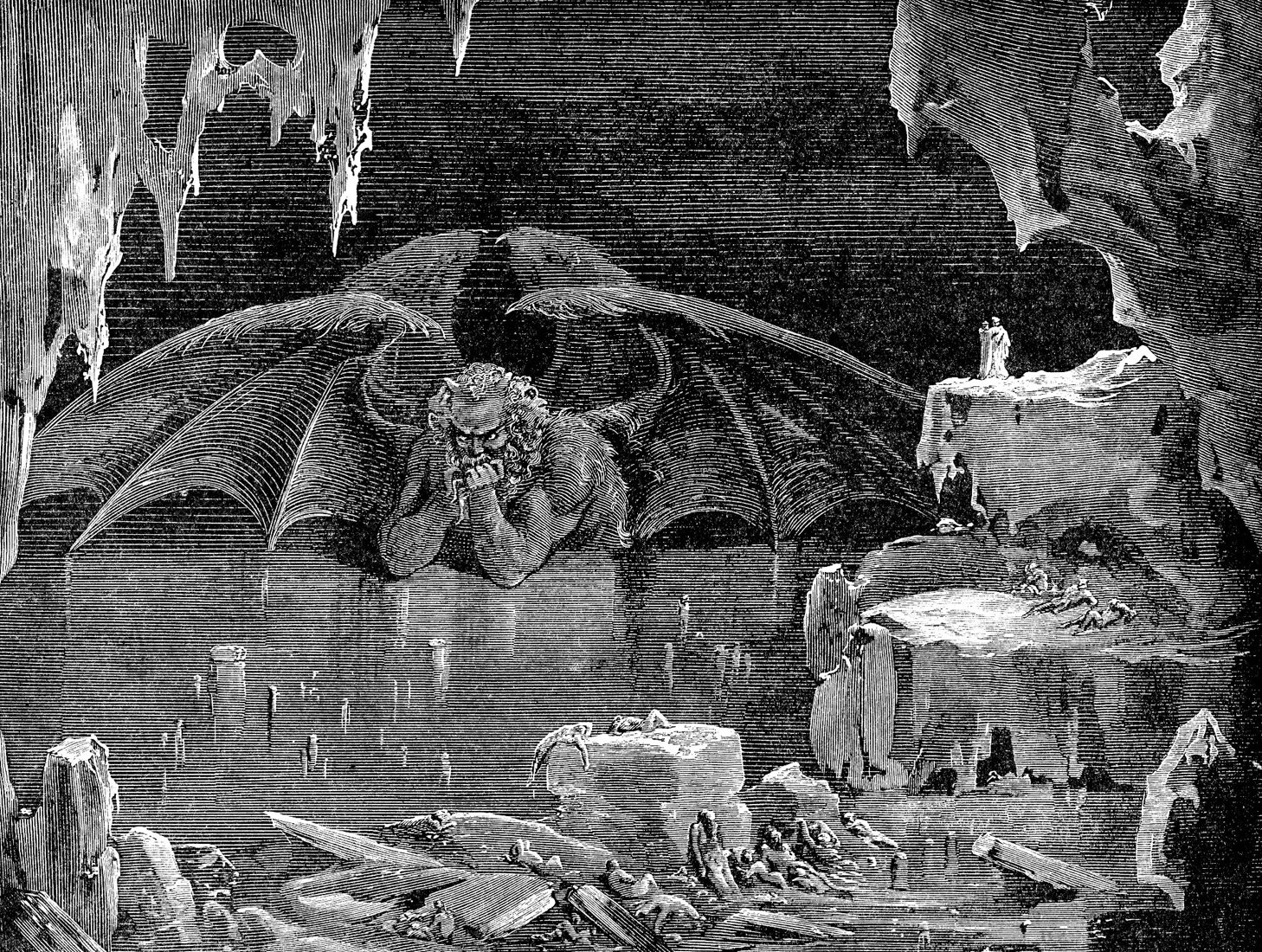 Lucyfer Źródło: Gustave Doré, Lucyfer, ok. 1861–1868, ilustracja.