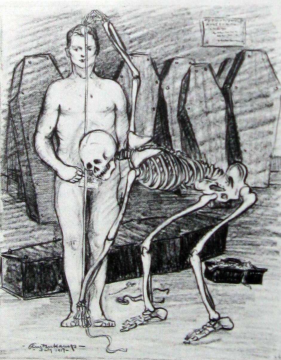 Branie miary Źródło: Henry J. Glintenkamp, Branie miary, 1917, domena publiczna.