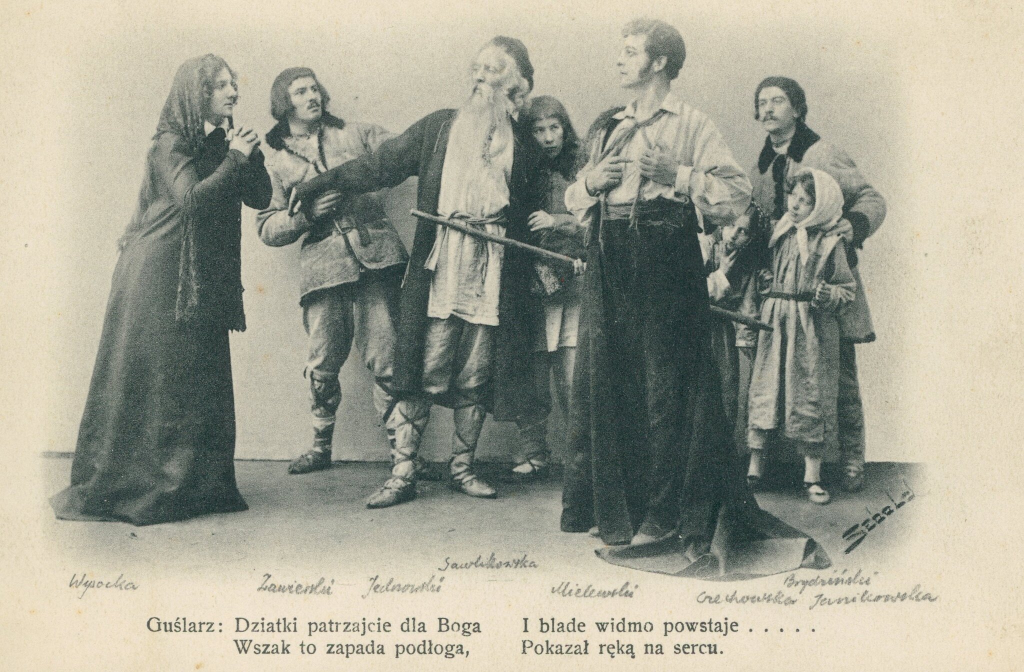 Dziady Adama Mickiewicza w inscenizacji Stanisława Wyspiańskiego Dziady Adama Mickiewicza w inscenizacji Stanisława Wyspiańskiego Źródło: Józef Sebald, 1903–1936, domena publiczna.