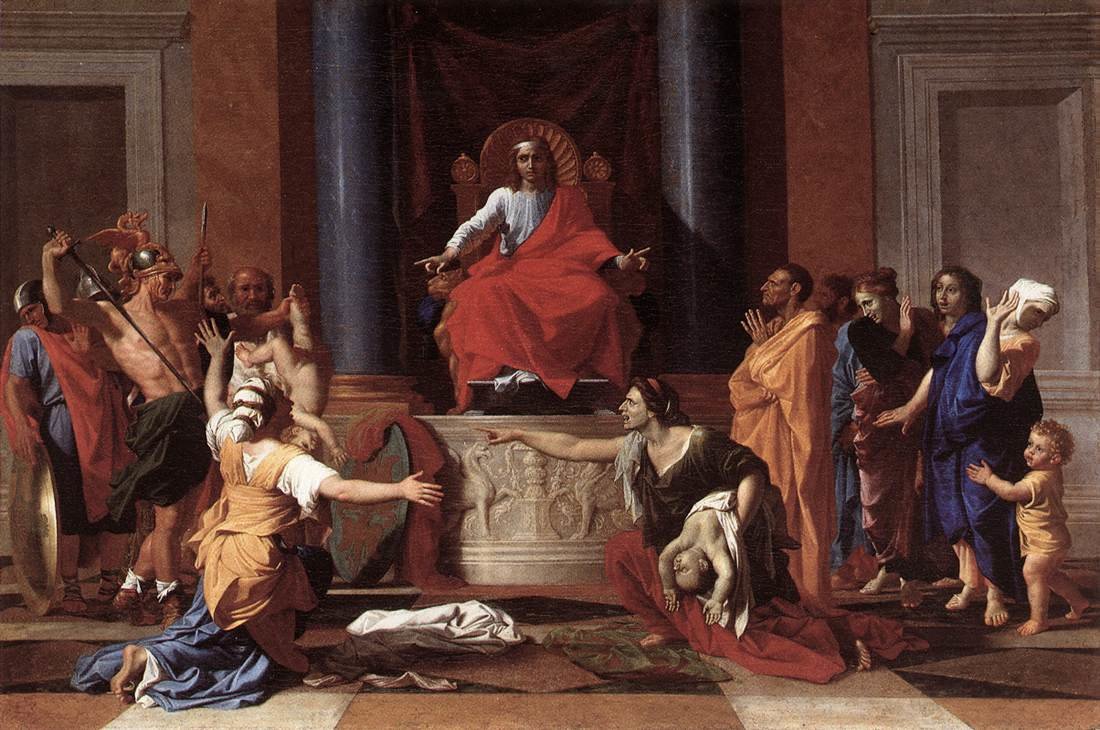 Sąd Salomona Sąd Salomona Źródło: Nicolas Poussin, 1649, domena publiczna.