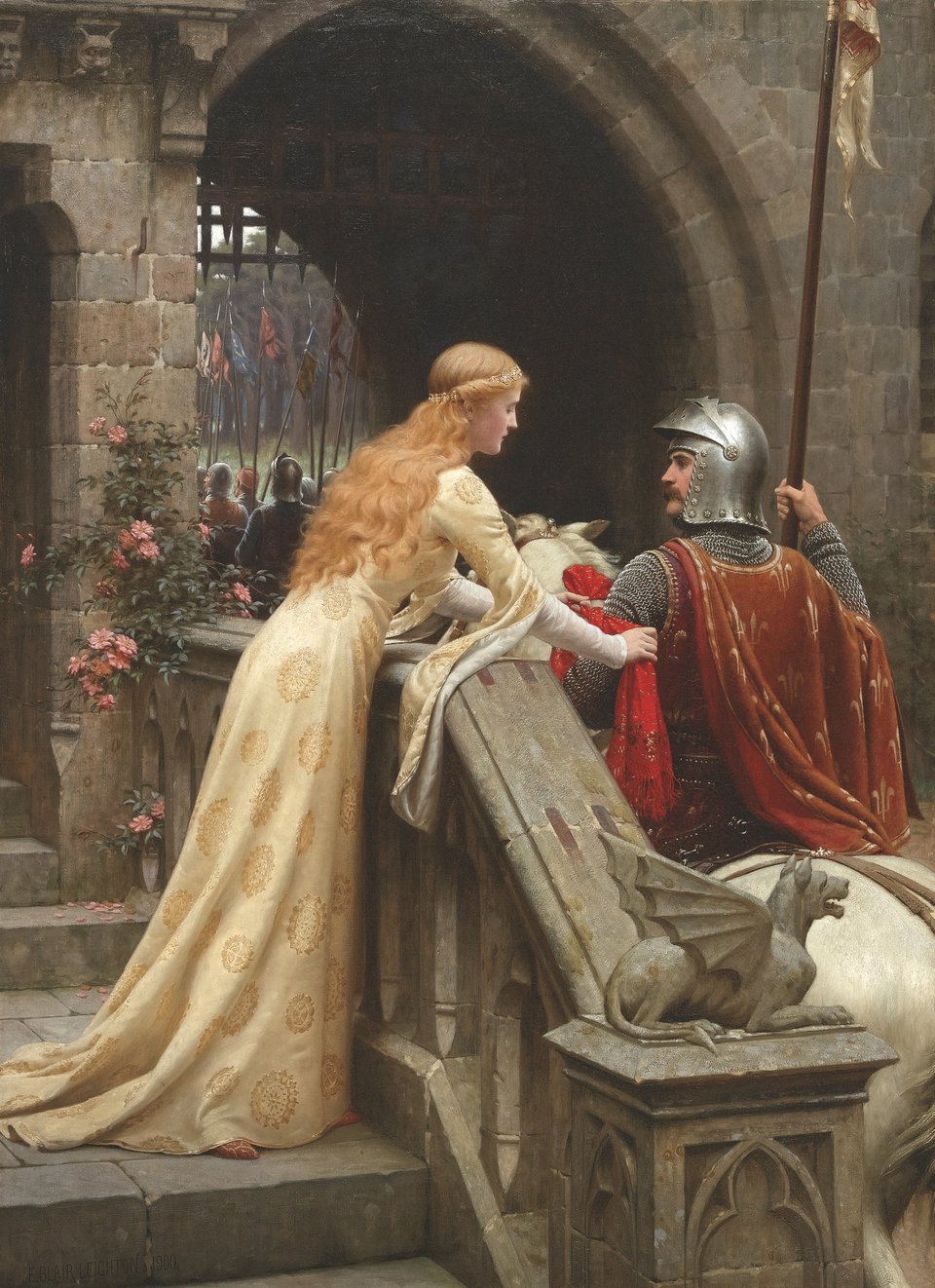 Z Bogiem! Źródło: Edmund Blair Leighton, Z Bogiem!, 1900, olej na płótnie, domena publiczna.