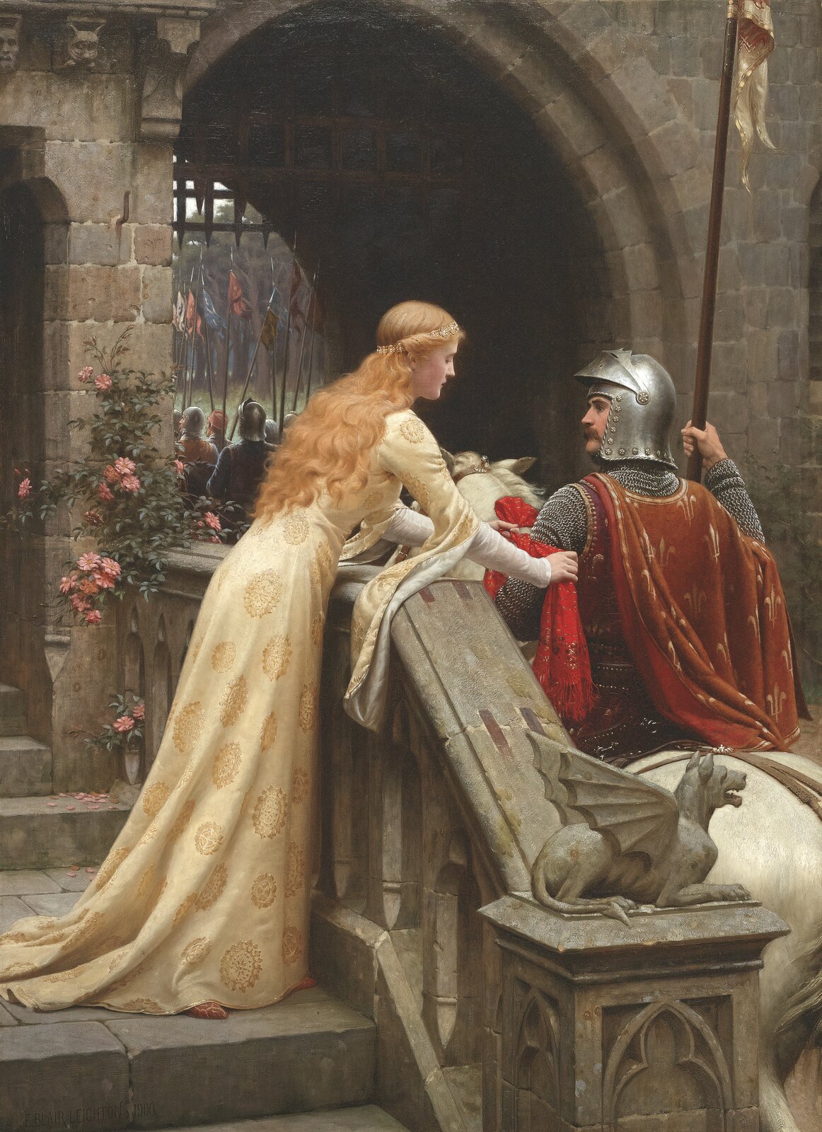 Z Bogiem! Źródło: Edmund Blair Leighton, Z Bogiem!, 1900, olej na płótnie, domena publiczna.