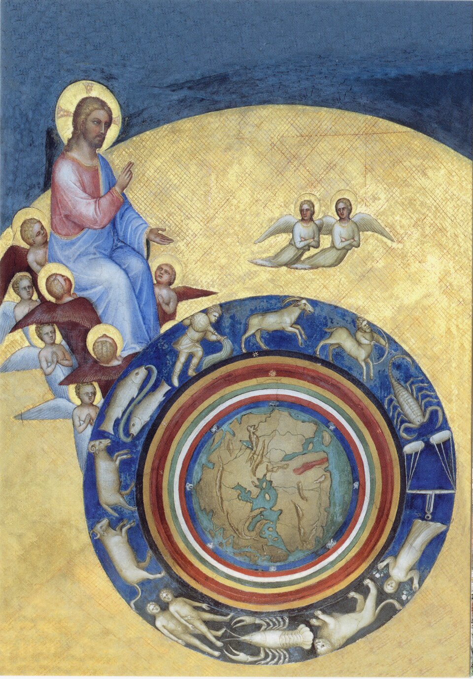 Stworzenie Świata (Chrystus jako Pan czasu kosmicznego) Źródło: Giusto de’ Menabuoi, Stworzenie Świata (Chrystus jako Pan czasu kosmicznego), 1376–1378, fresk, Bazylika Katedralna Matki Bożej Wniebowziętej, Padwa, domena publiczna.