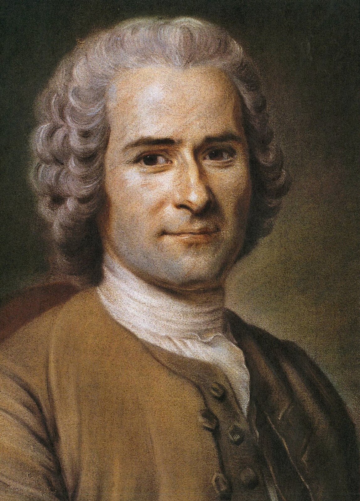 Portret Jeana Jacquesa Rousseau Źródło: Maurice Quentin de La Tour, Portret Jeana Jacquesa Rousseau, brak daty powstania, pastele na papierze, Musée Antoine-Lécuyer, Francja , domena publiczna.