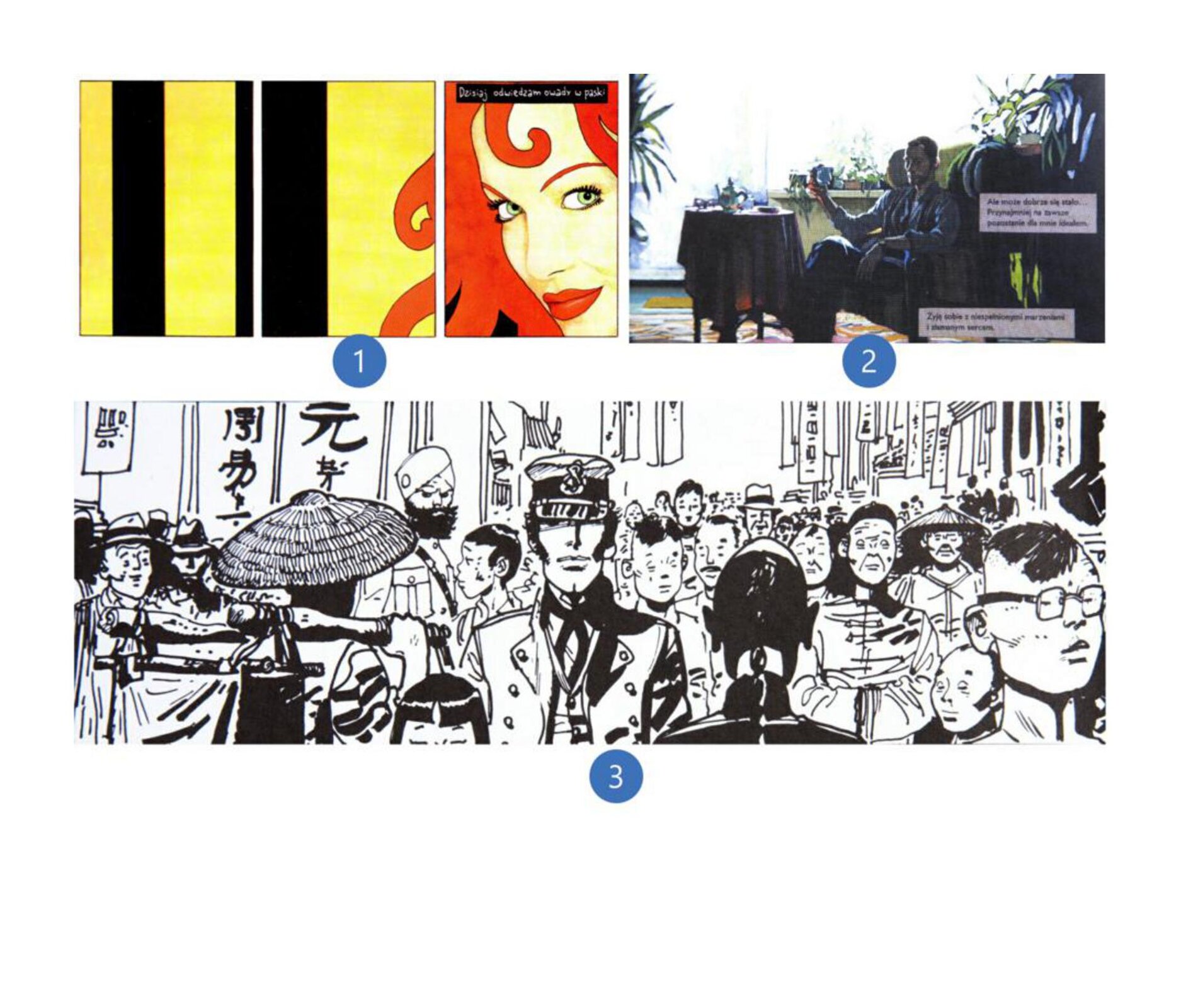 Odpowiedz na pytanie. Które z technik plastycznych stosowane są w komiksie? Możliwe odpowiedzi: 1. technika akwareli, 2. technika reliefu, 3. technika akwareli, 4. technika rysunkowa, 5. technika kolażu.