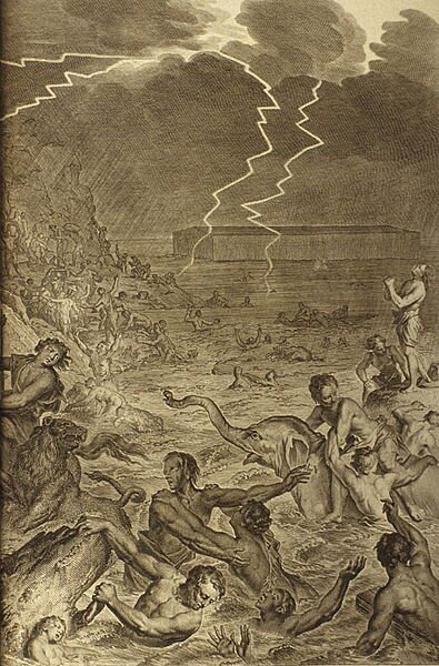 Ilustracja z wydanego w Hadze w 1728 r. zbioru 242 rycin przedstawiających sceny biblijne, zatytułowanego Figures de la Bible. Większość rycin wykonał ceniony holenderski rysownik Gerard Hoet Ilustracja z wydanego w Hadze w 1728 r. zbioru 242 rycin przedstawiających sceny biblijne, zatytułowanego Figures de la Bible. Większość rycin wykonał ceniony holenderski rysownik Gerard Hoet Źródło: Gerard Hoet, 1728, domena publiczna.