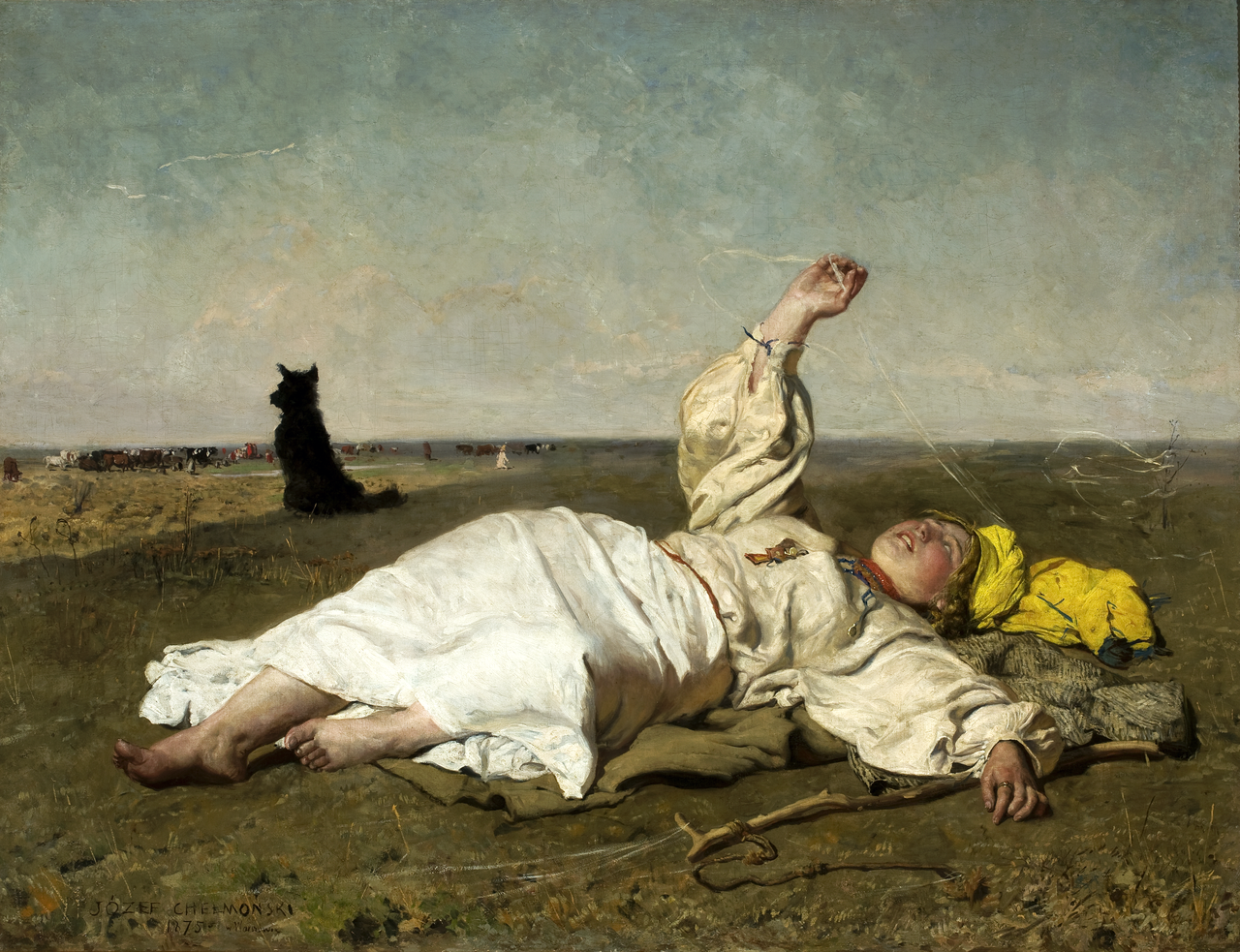 Babie lato Źródło: Józef Chełmoński, Babie lato, 1875, olej na płótnie, Muzeum Narodowe w Warszawie.