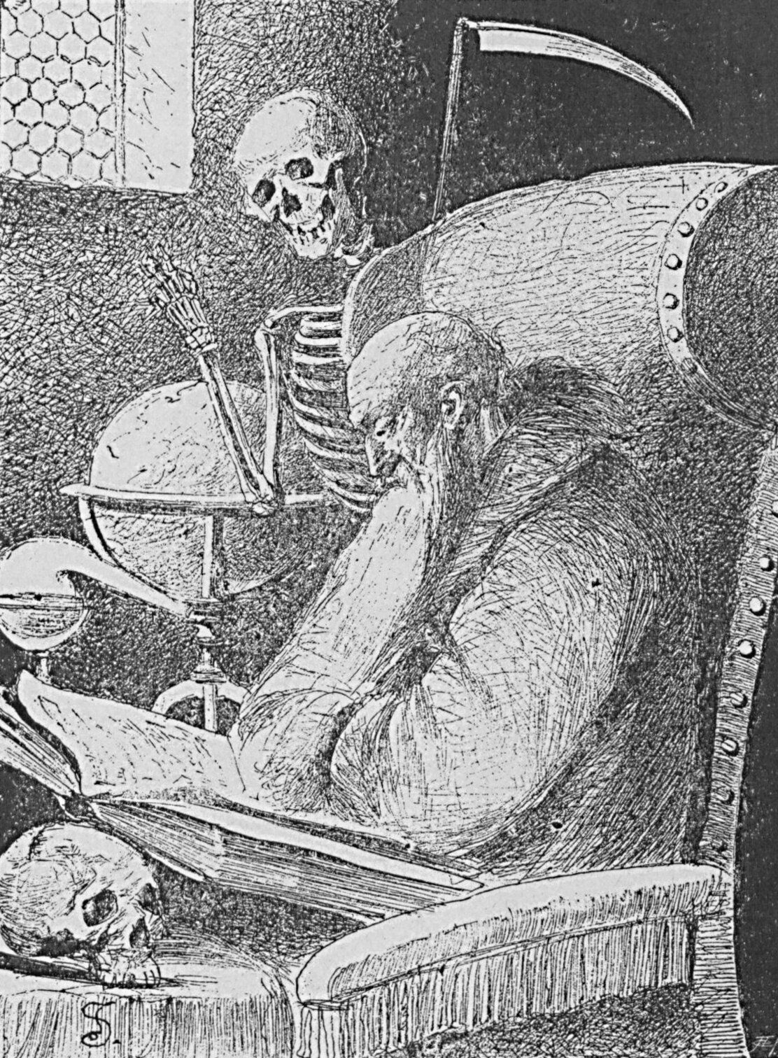 Bajki I. Krasickiego ilustrowane (Filozof) Źródło: Józef Wincenty Kruszewski, Bajki I. Krasickiego ilustrowane (Filozof), 1886, domena publiczna.