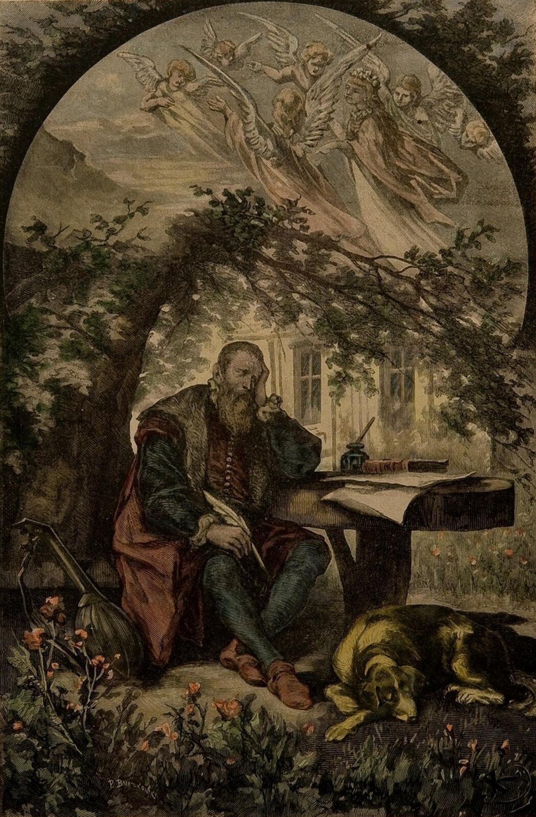 Jan Kochanowski „Tren X” Źródło: Juliusz Kossak, Jan Kochanowski „Tren X”, „Tygodnik Ilustrowany” 1884 (z dn. 23.08), domena publiczna.