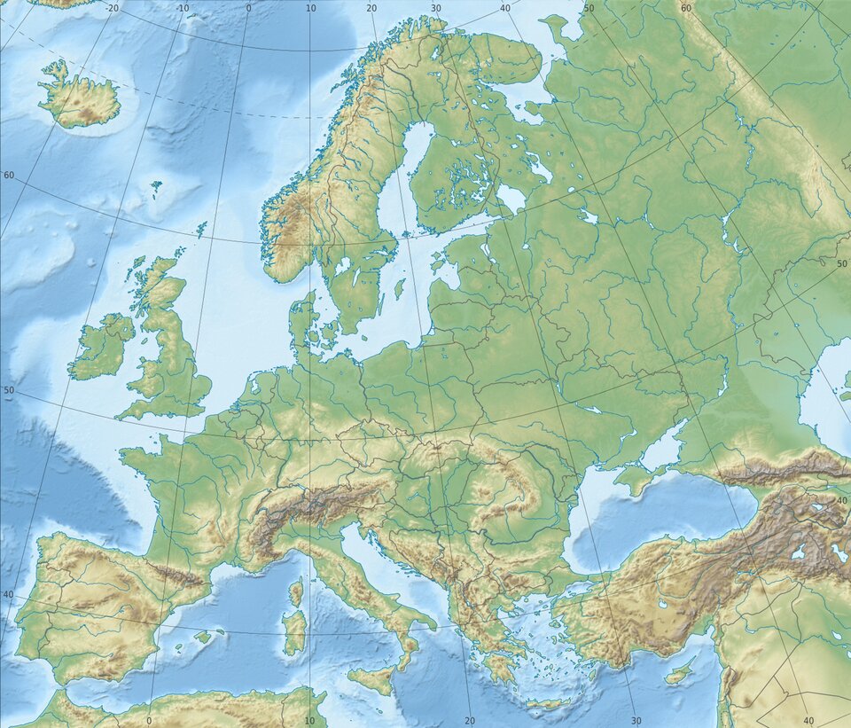 Europa – ukształtowanie powierzchni