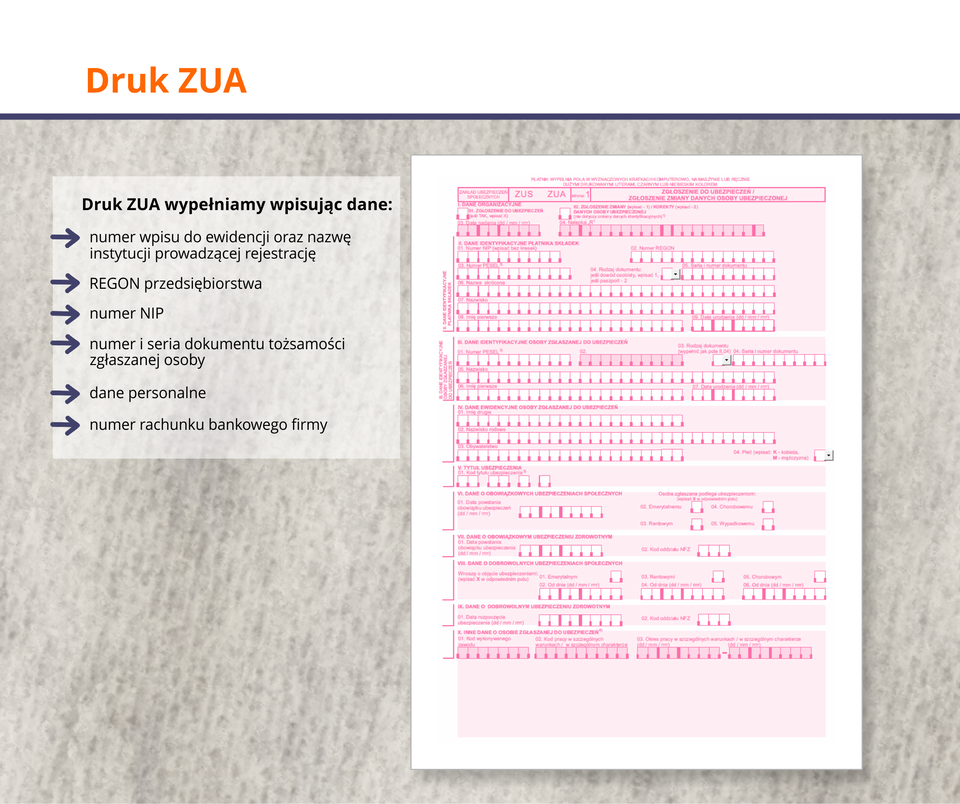 Ilustracja przedstawia druk ZUA.