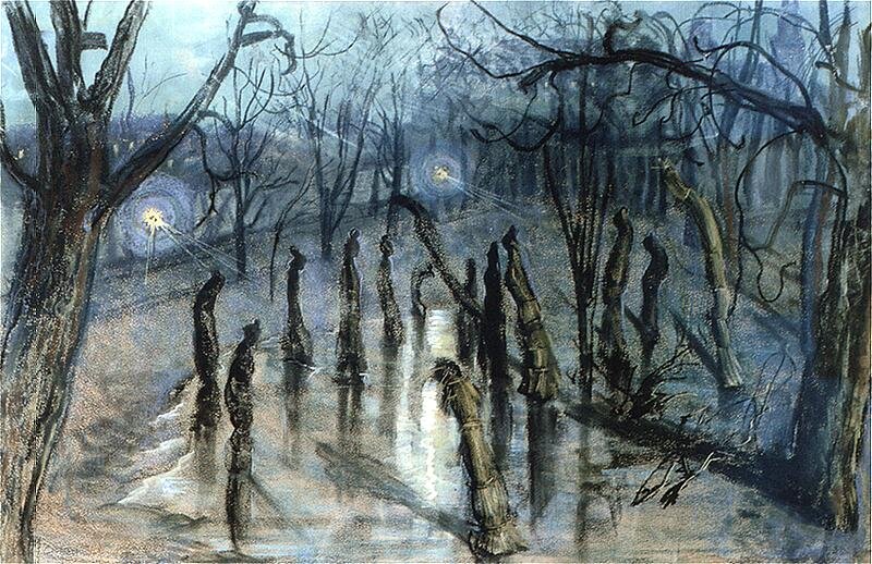 Chochoły Źródło: Stanisław Wyspiański, Chochoły, 1898, pastel na papierze, Muzeum Narodowe w Warszawie, domena publiczna.