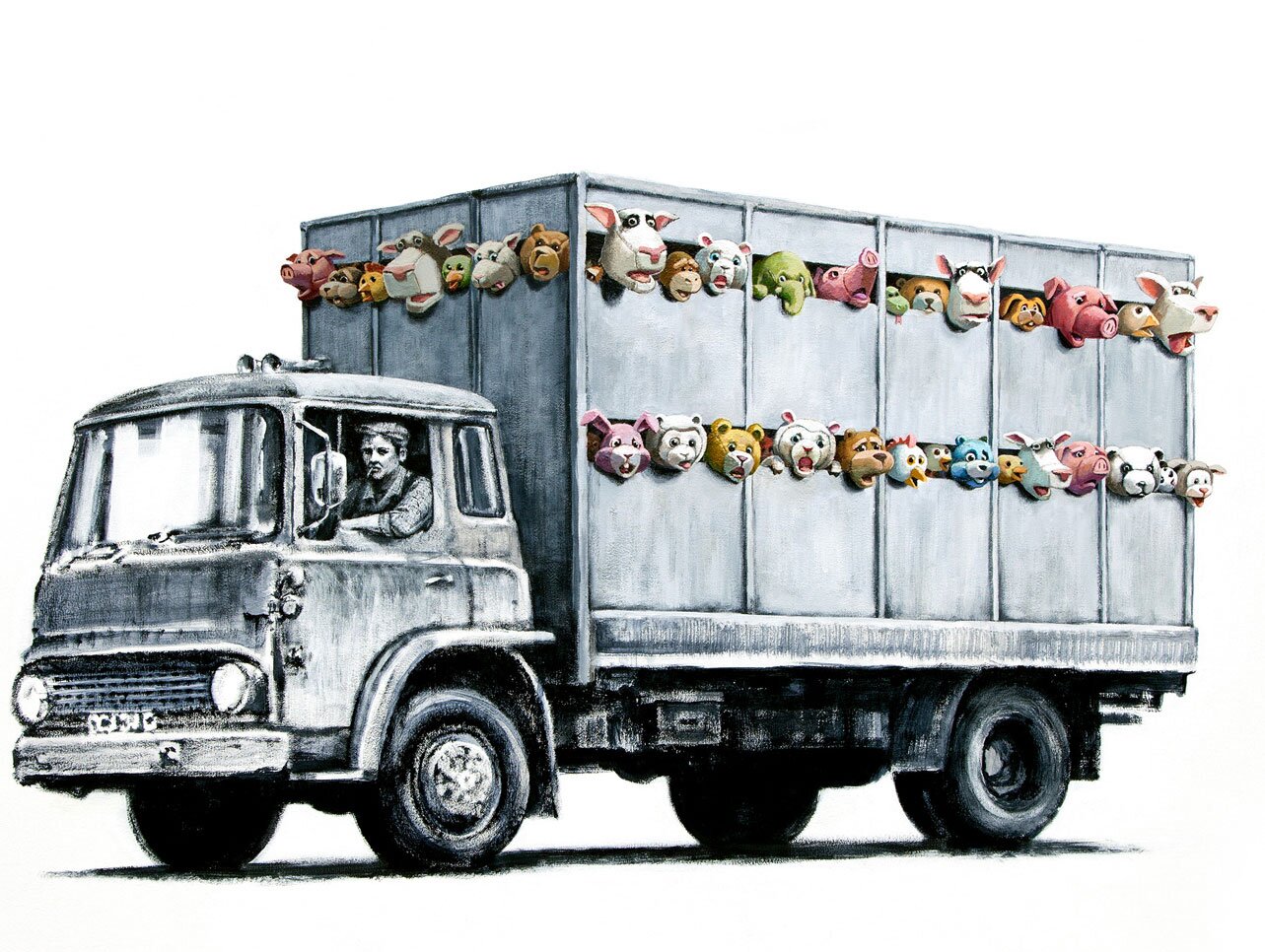 Rysunek przedstawiający manifest artystyczny Banksy'ego "The sirens of the lambs" Źródło: Duncan Hull, Rysunek przedstawiający manifest artystyczny Banksy'ego "The sirens of the lambs", licencja: CC BY-SA 2.0.