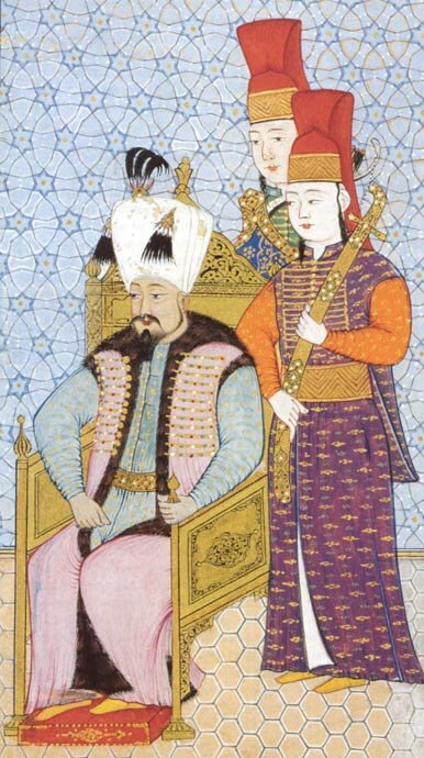 Mehmed IV sułtan w l. 1648-1687 Źródło: Mehmed IV sułtan w l. 1648-1687, XVII w., Badisches Landesmuseum, domena publiczna.