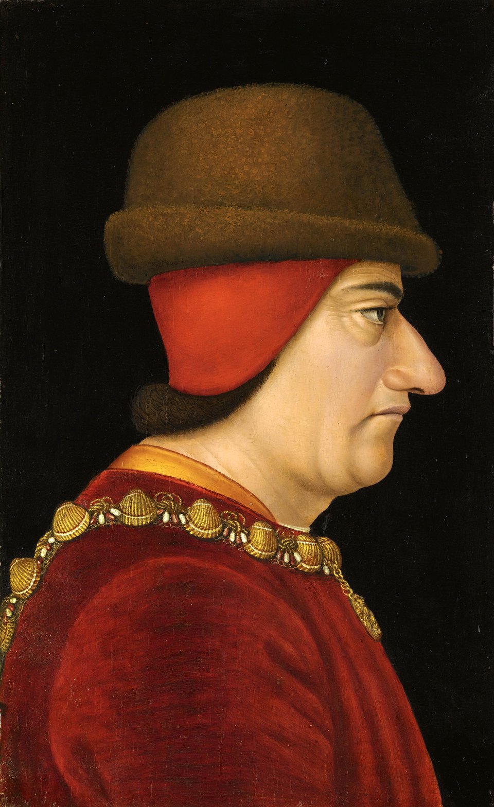 Portret anonimowego malarza z XV w. przedstawiający Ludwika XI Portret anonimowego malarza z XV w. przedstawiający Ludwika XI Źródło: Muzeum w Nowym Jorku, domena publiczna.