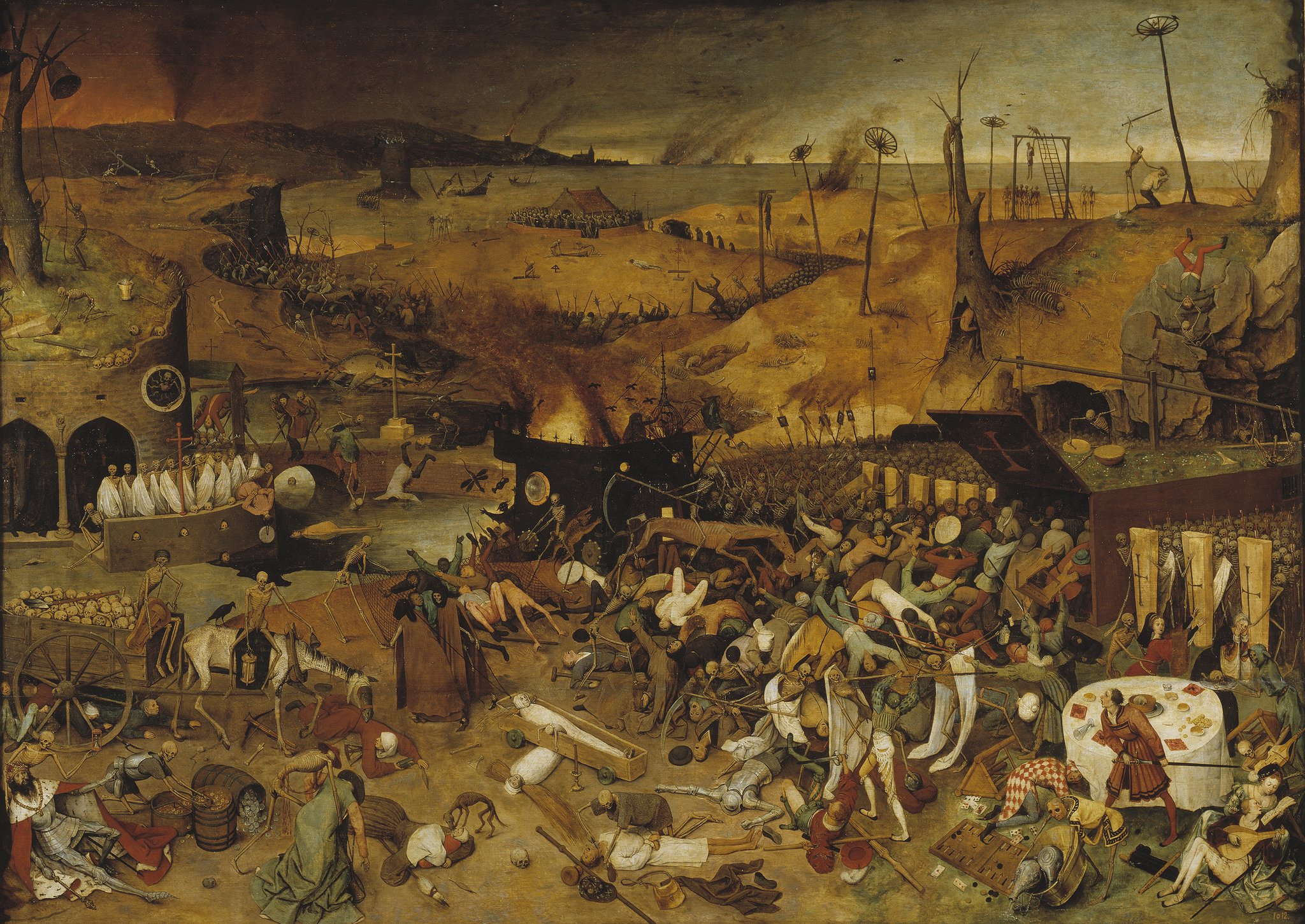 Triumf śmierci Źródło: Pieter Bruegel, Triumf śmierci, 1562, Museo del Prado, Madryt, licencja: CC BY 1.0.