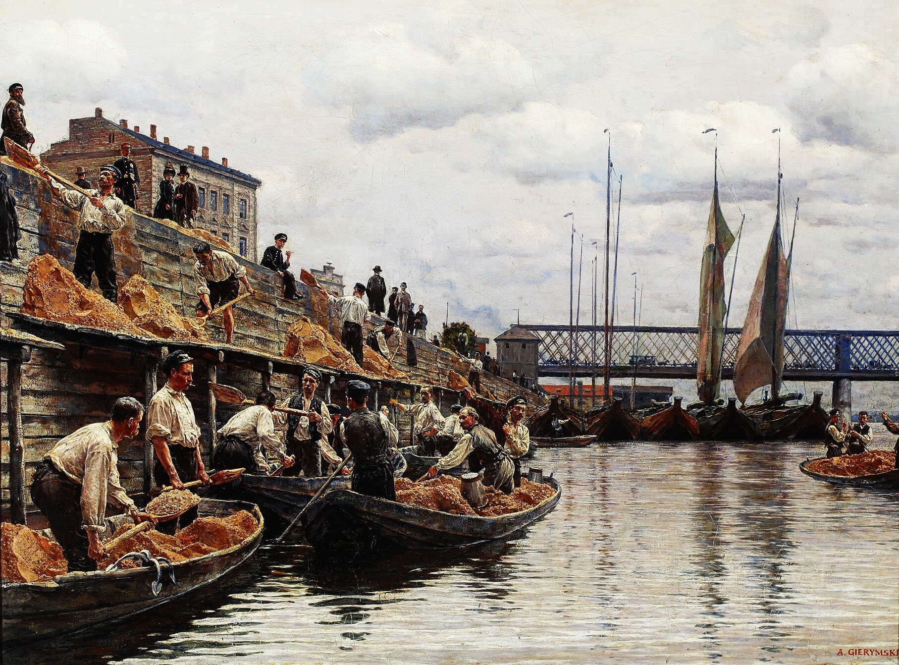 Piaskarze Źródło: Aleksander Gierymski, Piaskarze, 1887, olej na płótnie, domena publiczna.