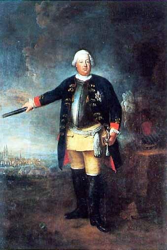 Fryderyk Wilhelm I – król kapral Źródło: Antoine Pesne, Fryderyk Wilhelm I – król kapral, 1729, domena publiczna.