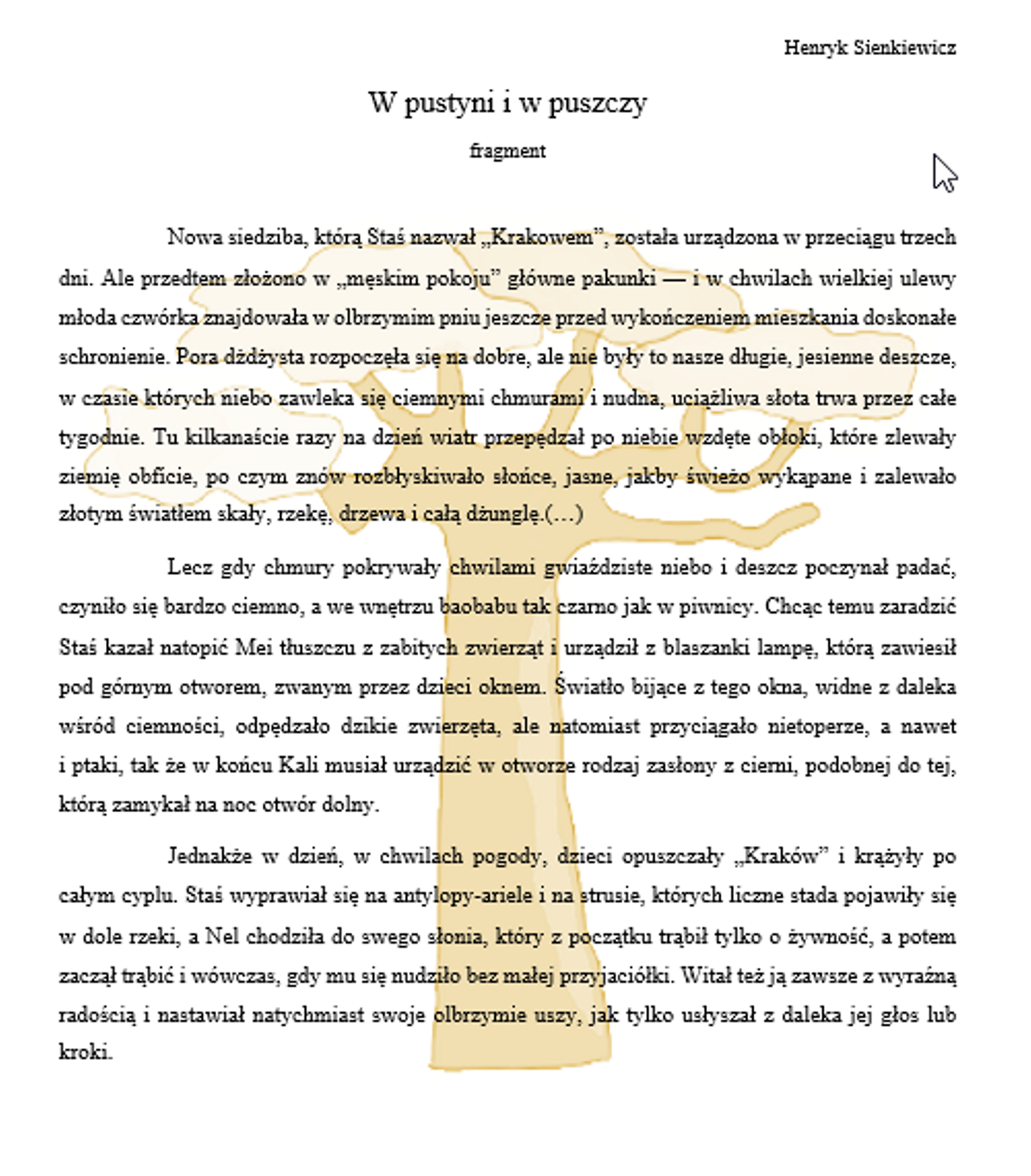 Zrzut dokumentu tekstowego z wstawioną grafiką