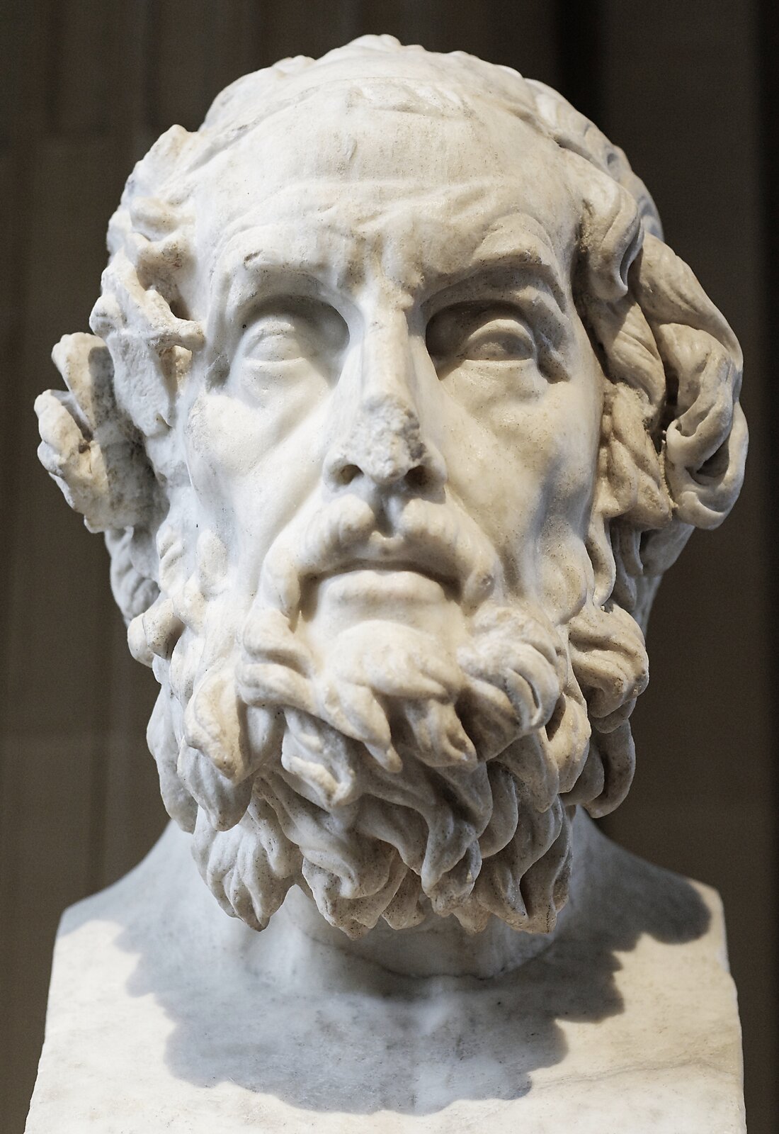 Homer Homer Źródło: Philippe-Laurent, 1812, rzeźba, Musée du Louvre, Paryż, domena publiczna.