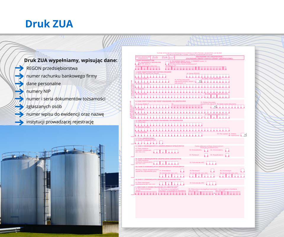 Ilustracja przedstawia druk ZUA.
