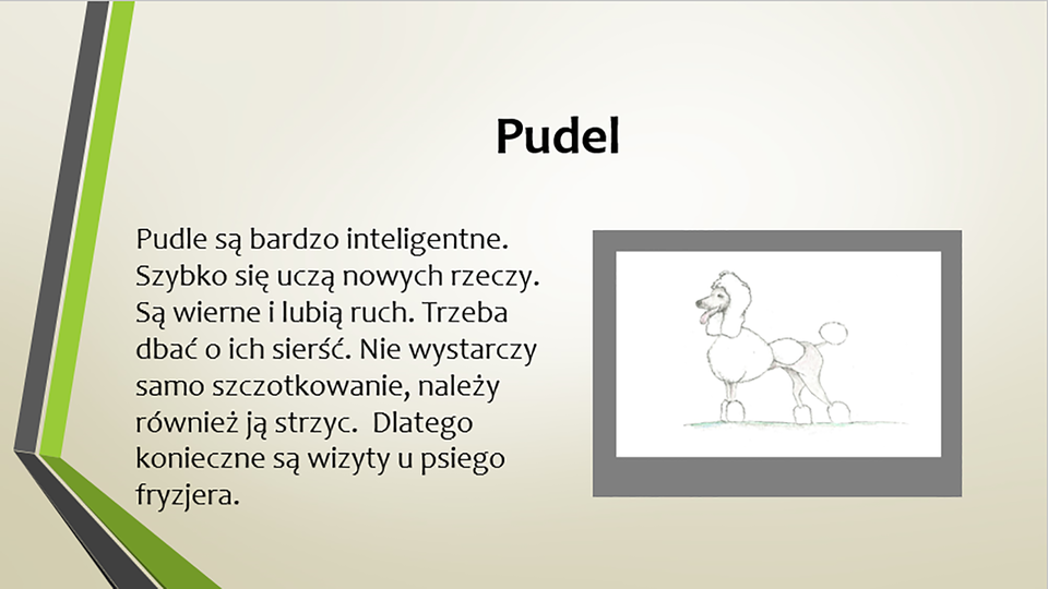 Zrzut slajdu z clipartem