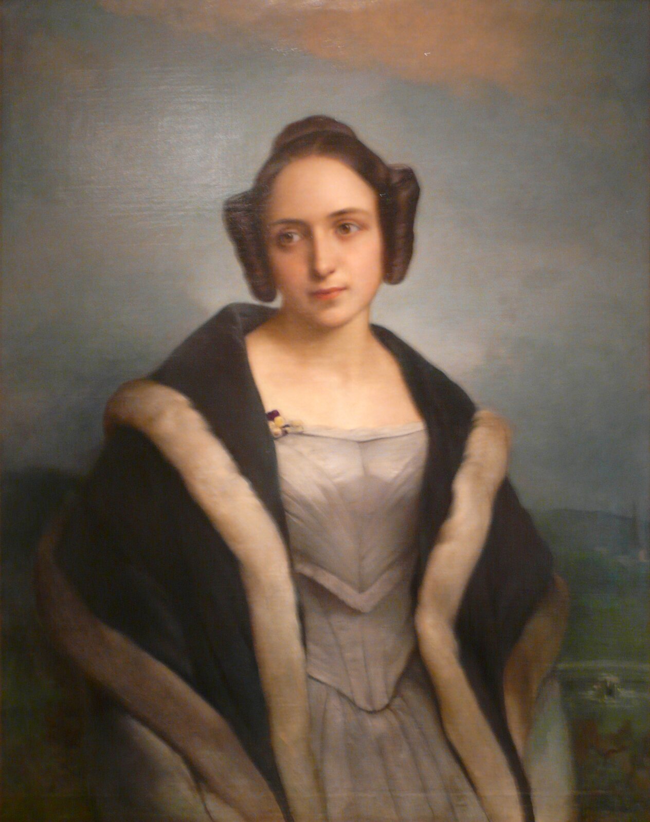 Portret Anny z Sapiehów Czartoryskiej Źródło: Kopia według H. Grevedona, Portret Anny z Sapiehów Czartoryskiej , 1839, olej na płótnie, licencja: CC BY-SA 3.0.