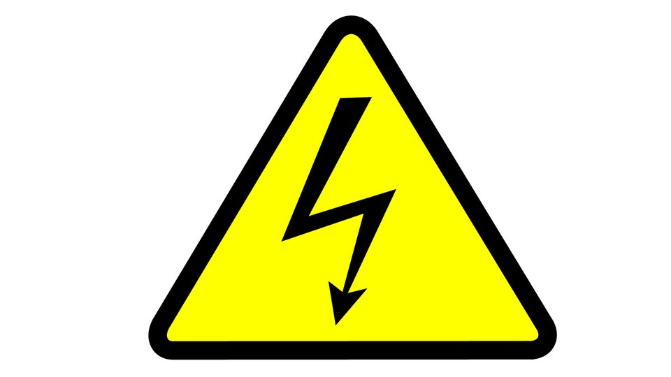 Symbol wysokiego napięcia elektrycznego