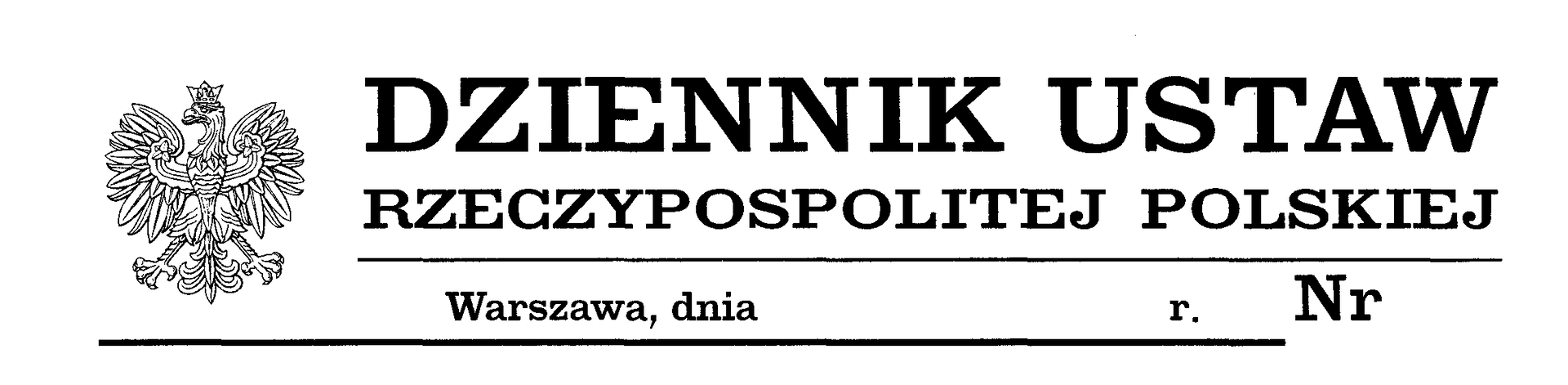 Nagłówek Dziennika Ustaw
