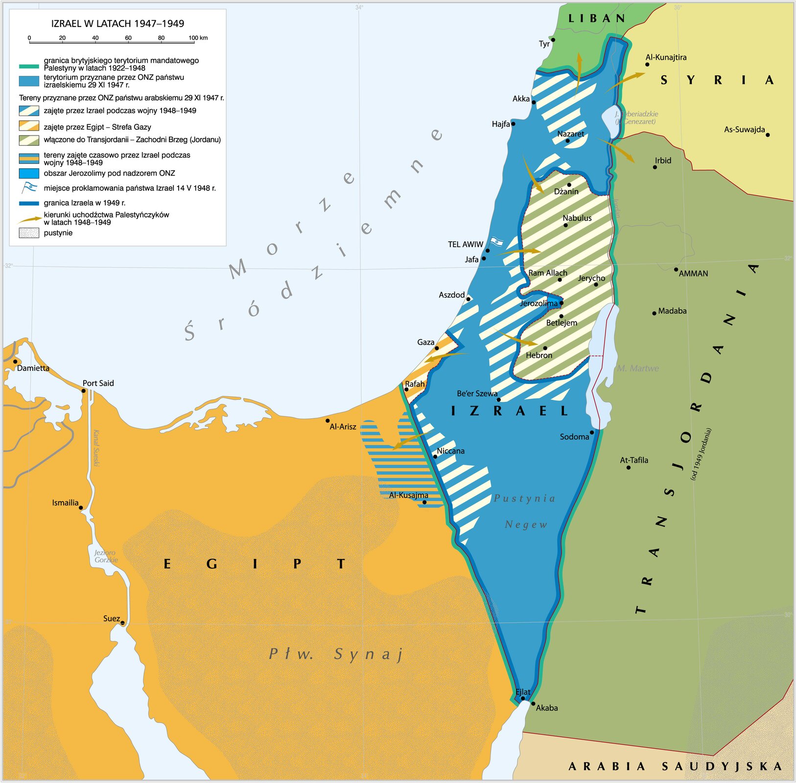 Izrael w latach 1947–1949 Izrael w latach 1947–1949 Źródło: Krystian Chariza i zespół.