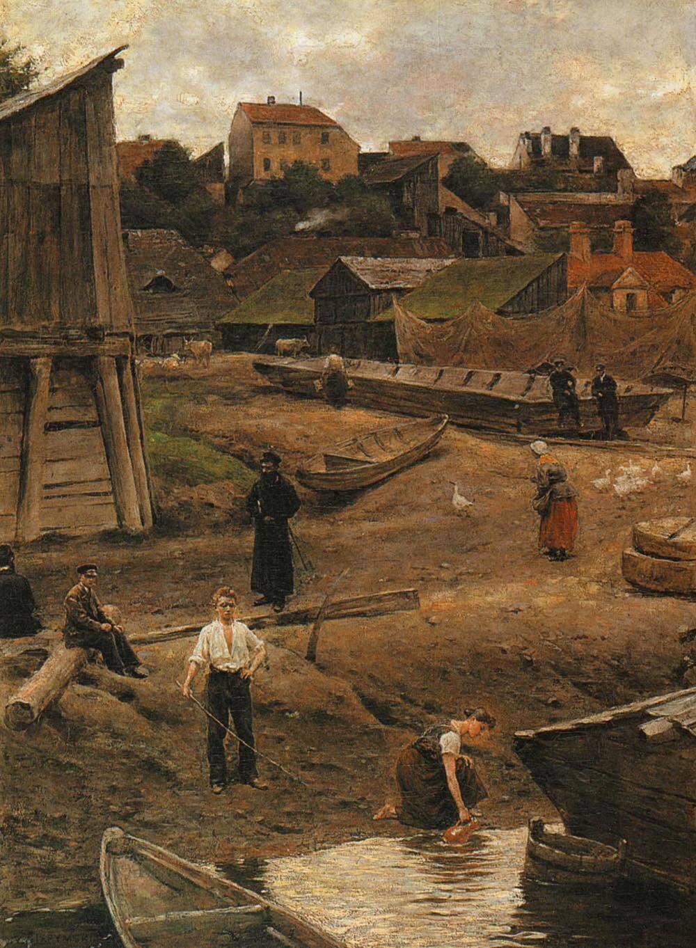 Powiśle Źródło: Aleksander Gierymski, Powiśle, 1883, olej na płótnie, Muzeum Narodowe, Kraków, domena publiczna.
