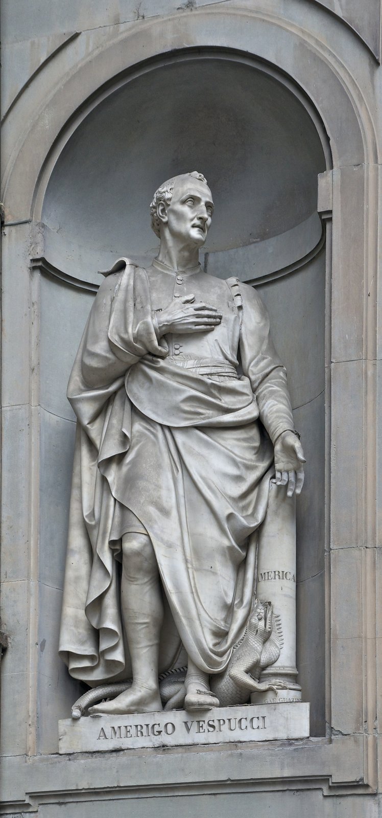 Amerigo Vespucci Amerigo Vespucci Źródło: Jebulon, Galeria Uffizzi we Florencji, licencja: CC 0 1.0.