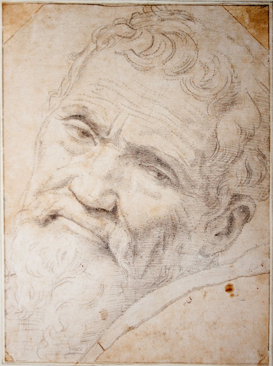 Portret Michała Anioła Rysunek ucznia Michała Anioła - Daniele da Volterra Źródło: Daniele da Volterra, Portret Michała Anioła, Teylers Museum, domena publiczna.