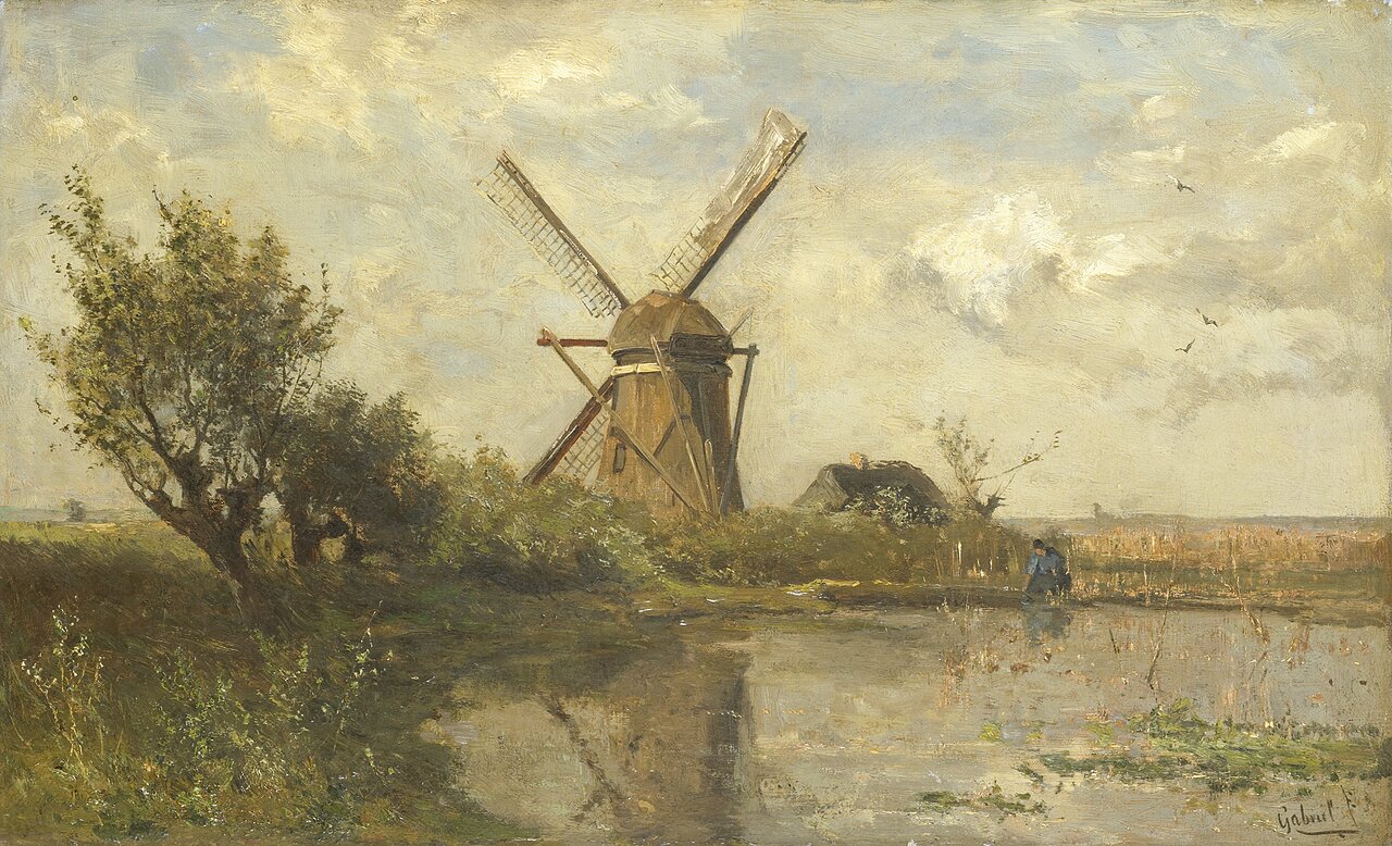Młyn nad jeziorem Źródło: Paul Gabriël, Młyn nad jeziorem, ok. 1860, olej na płótnie, Rijksmuseum, Amsterdam, domena publiczna.