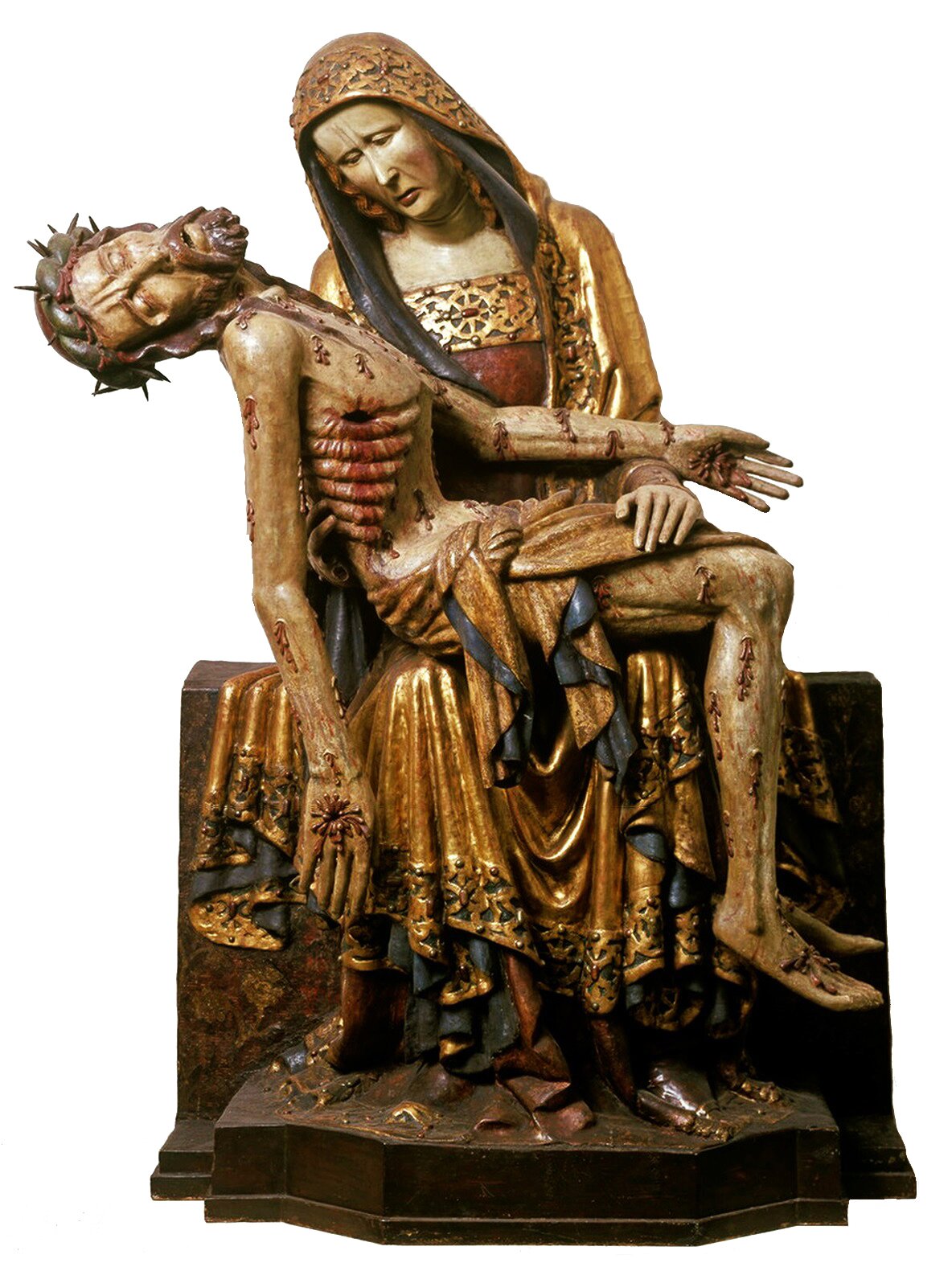 Pietà z Lubiąża Źródło: Pietà z Lubiąża, ok. 1370, polichromia na drewnie, Muzeum Narodowe w Warszawie, licencja: CC 0 1.0.