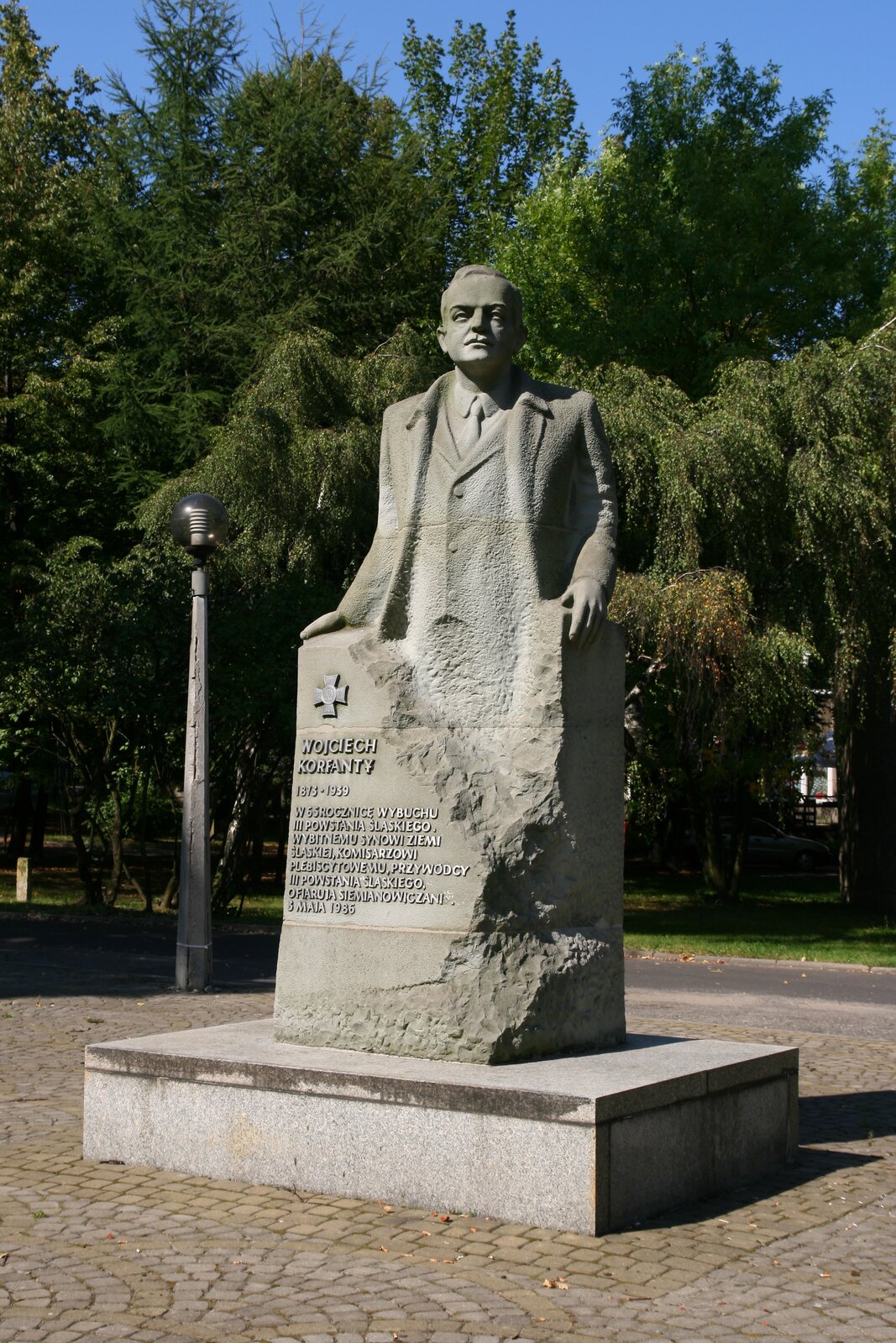 Pomnik Wojciecha Korfantego w Siemianowicach Śląskich. Źródło: Pomnik Wojciecha Korfantego w Siemianowicach Śląskich., domena publiczna.