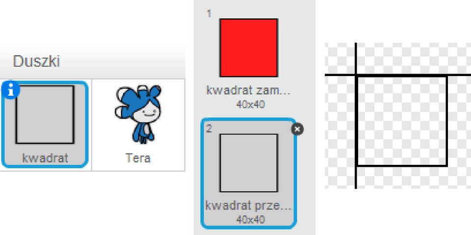 Ilustracja przedstawiająca duszki i kostiumy duszka