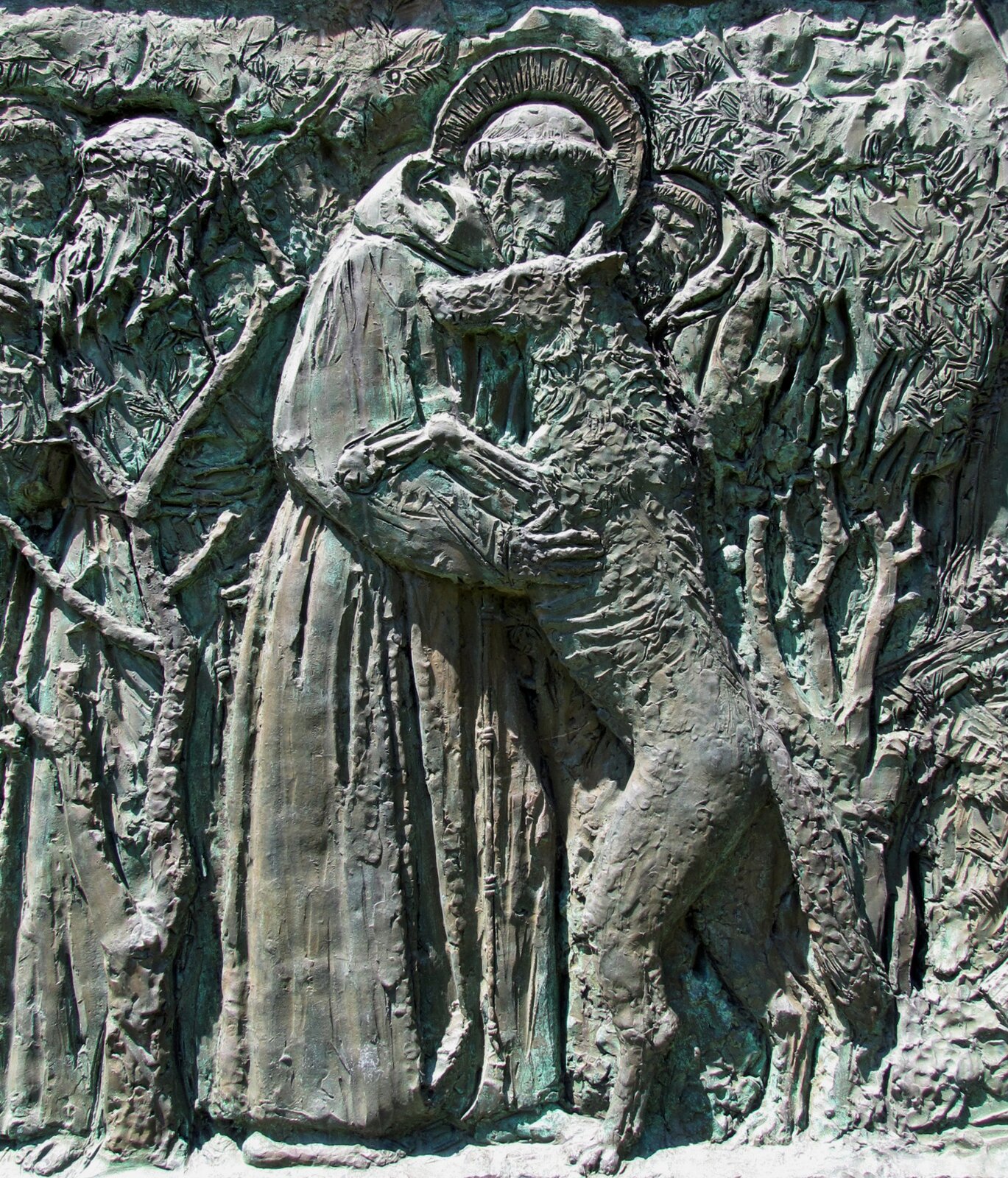 Święty Franciszek i wilk z Gubbio Źródło: Święty Franciszek i wilk z Gubbio, domena publiczna.