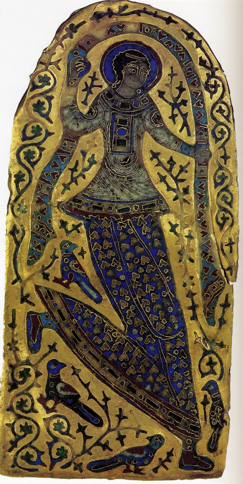 Tancerka z korony Monomacha Źródło: Tancerka z korony Monomacha, 1042-1050, National Museum, Budapest, domena publiczna.