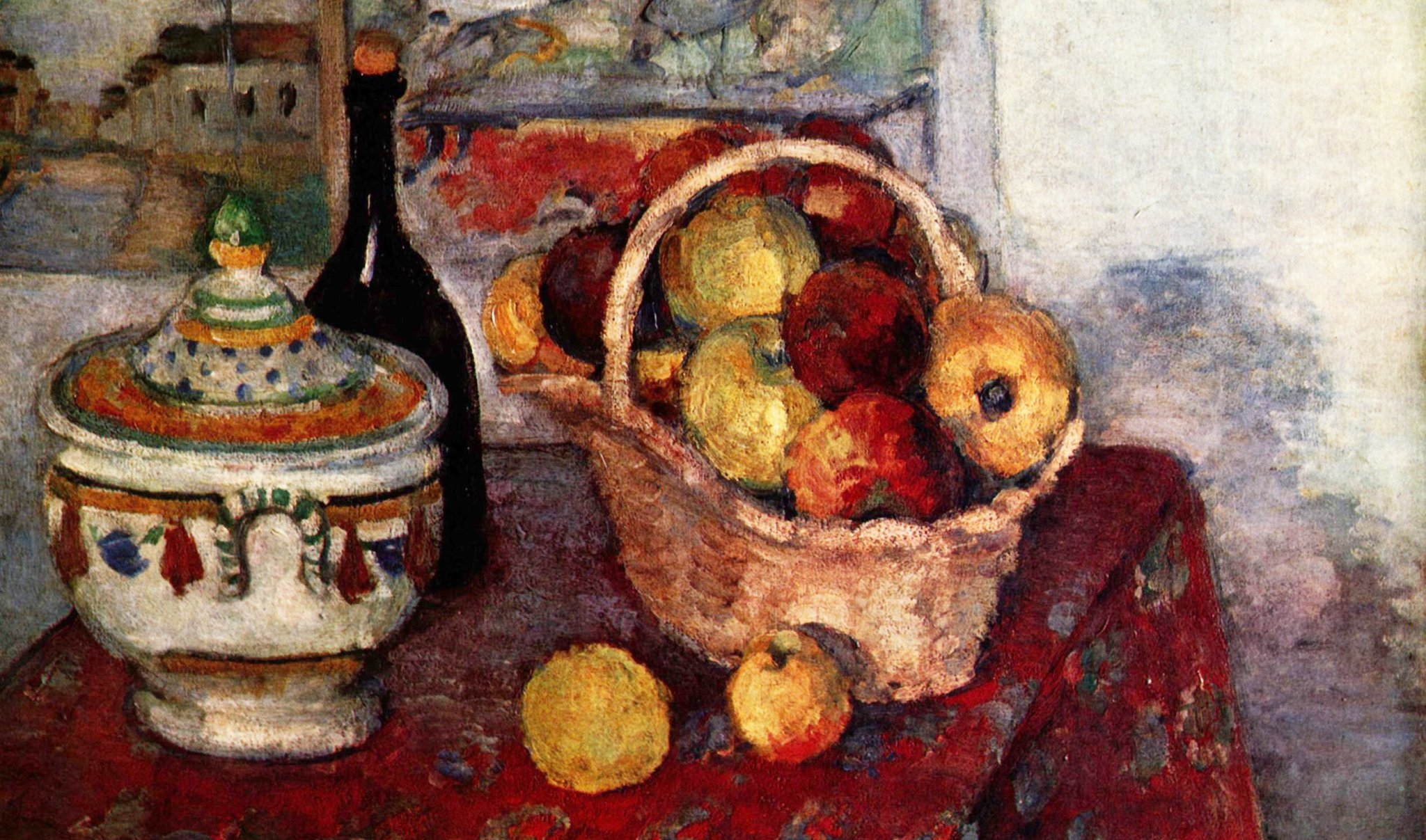 Martwa natura z wazą do zupy Źródło: Paul Cézanne, Martwa natura z wazą do zupy, 1877, olej na płótnie, domena publiczna.